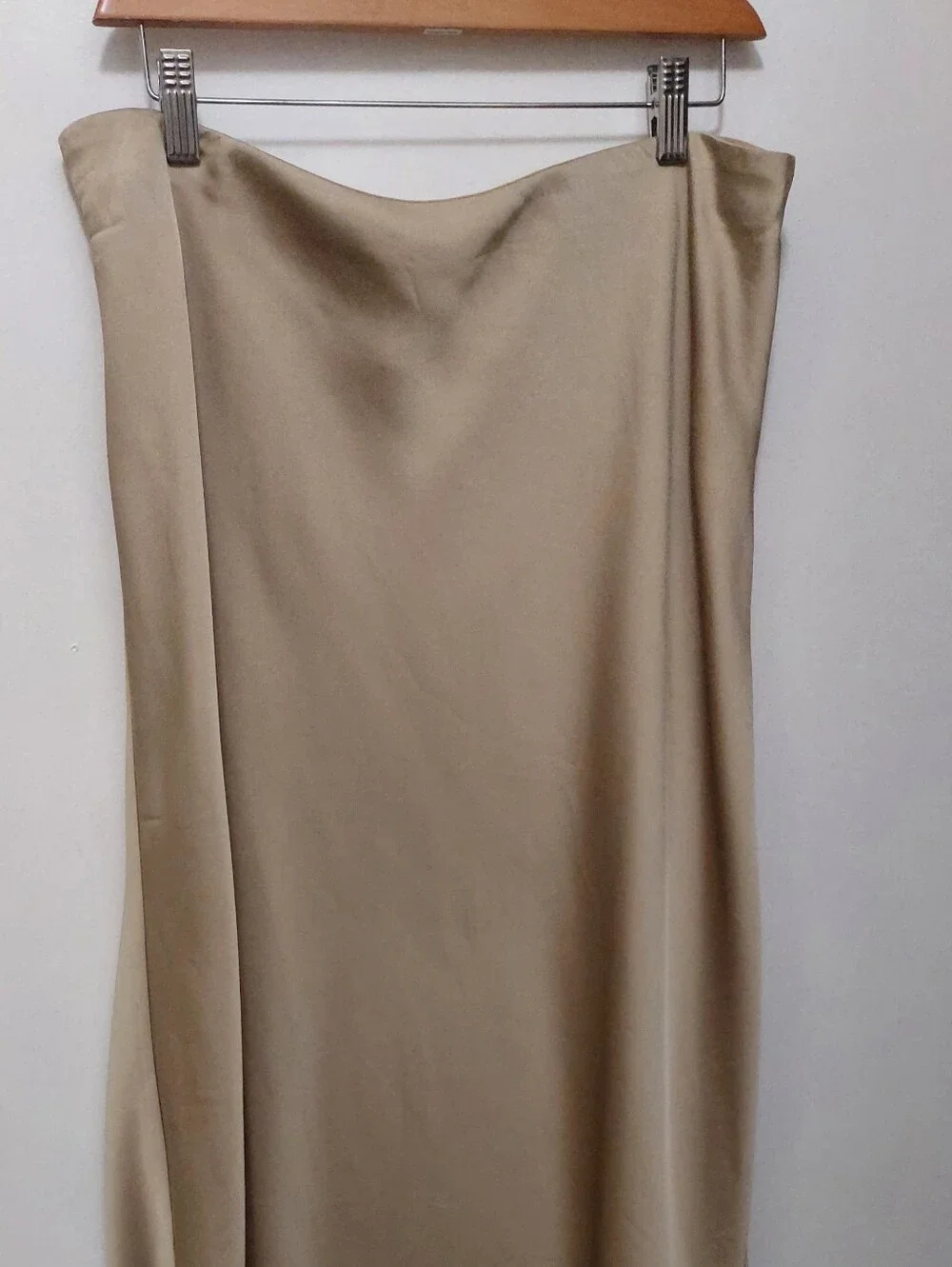 J. Crew Champagne Satin Maxi Skirt